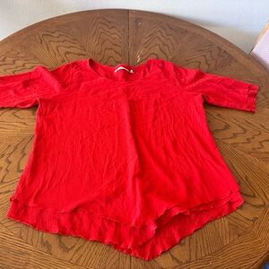 Soft surroundings cherry red top